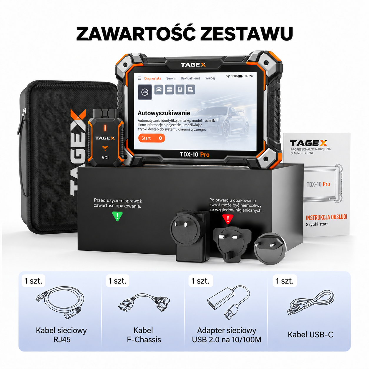 TAGEX TDX-10 Pro automotive diagnostic equipment set